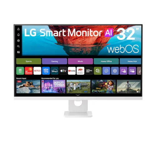 LG 32U721SB-W 32 Inch UHD White Smart Monitor AI U7s